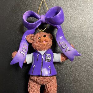 Limited Edition Purple Joy Wish Bear Christmas Ornament 2000 VINTAGE